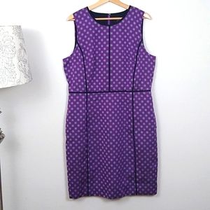 J. CREW- Paneled Sheath Small Medallion sleeveless dress size 16